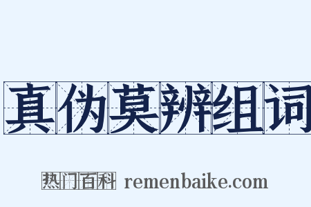 真伪莫辨组词是什么意思的图片